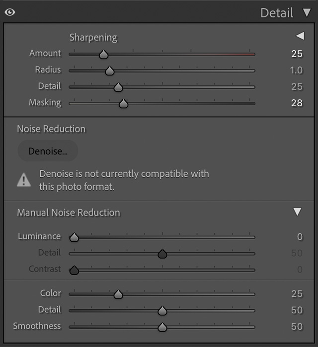 lightroom detail panel.