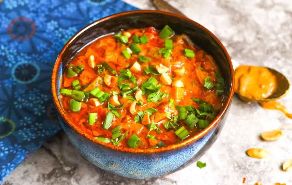 A bowl of peanut stew.