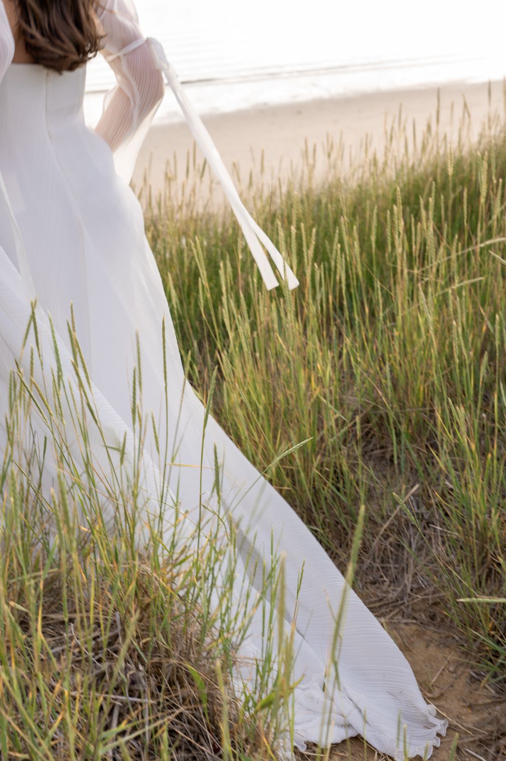 An image of a bride's dress by Shannon Grant.