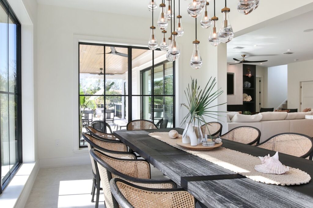 A photograph of a dining room by Rachel Collet.