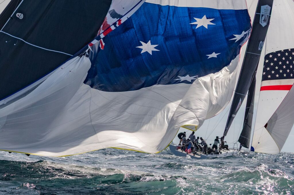 A rear image of a sailing boat by Daniel Forster.