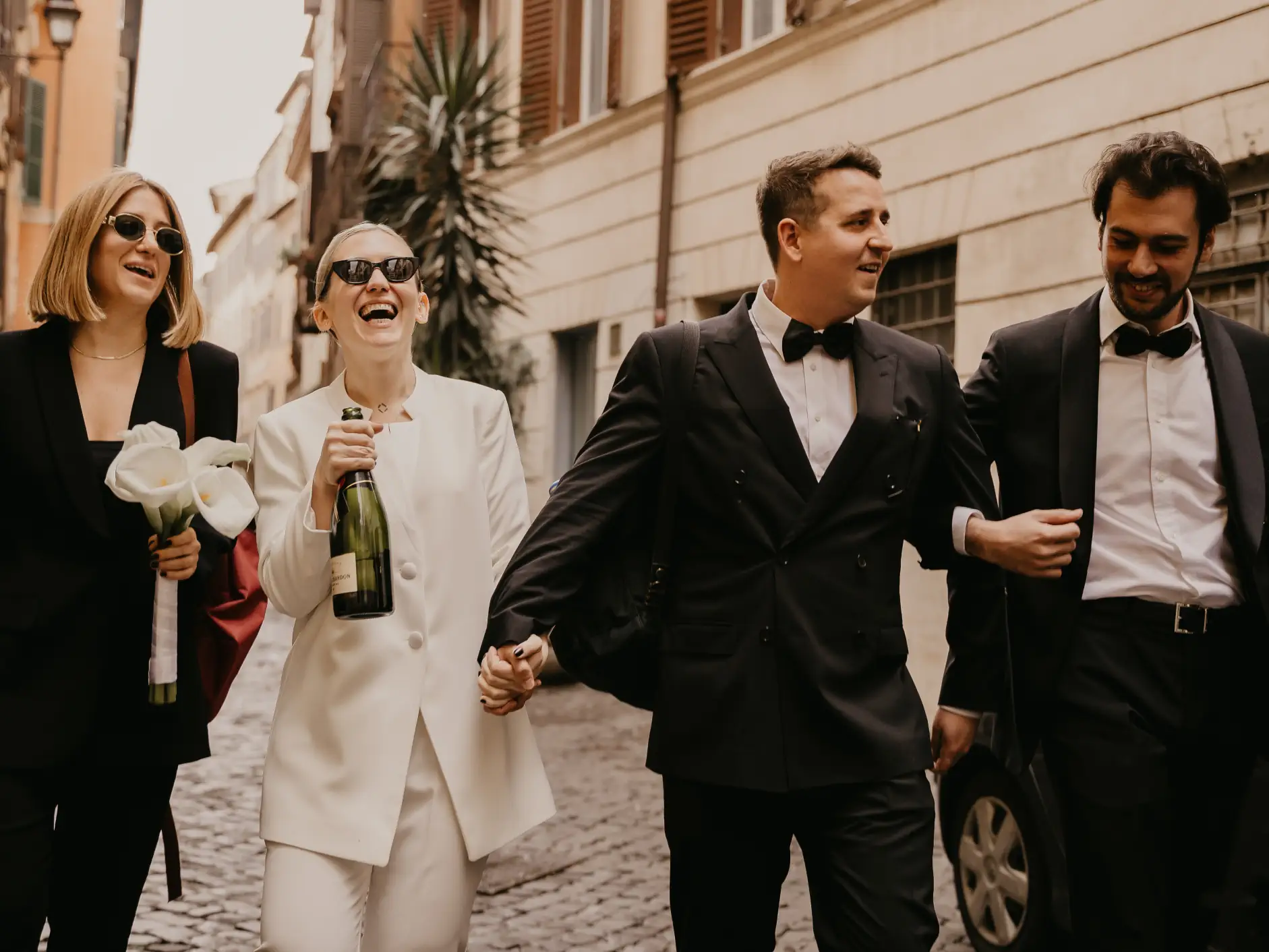 A photo of a wedding group by Lucrezia Bastoni.