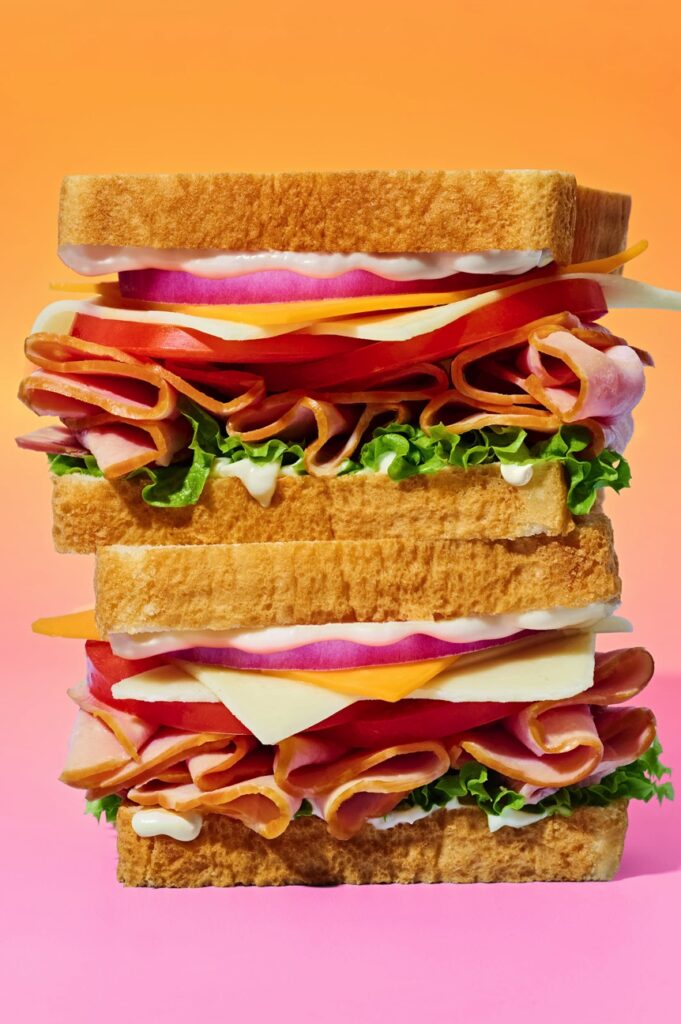 A professional photograph of a sandwich by Rachel Korinek.
