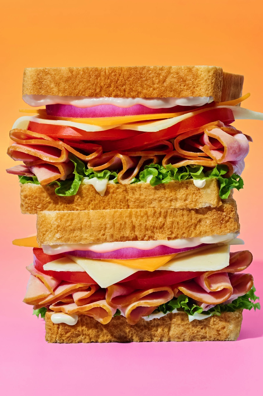 A professional photograph of a sandwich by Rachel Korinek.