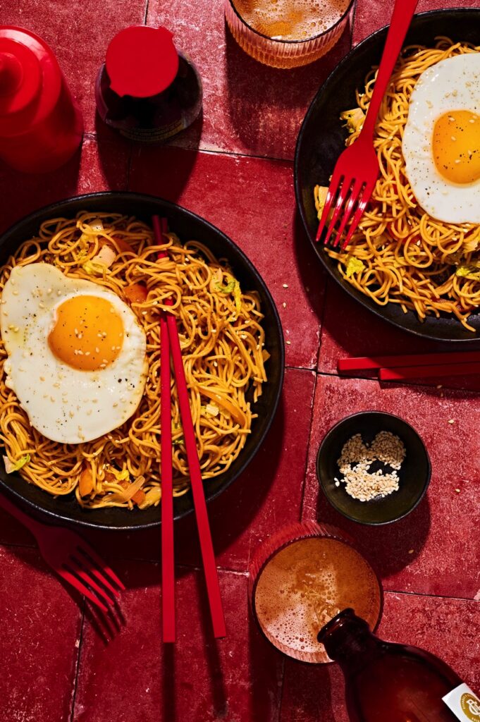 An image of some Asian noodle dishes photographed by Rachel Korinek.