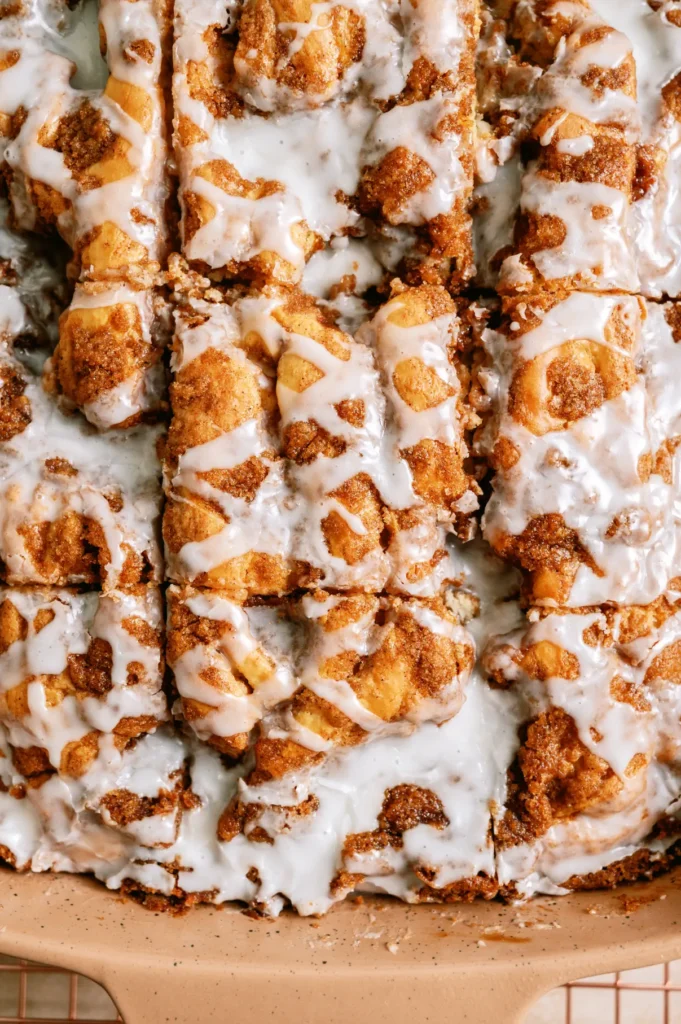 An image of a cinnamon bun cake by Michele Lee.