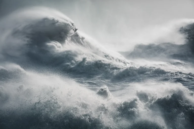 An image of a large ocean wave by Rachael Talibart.