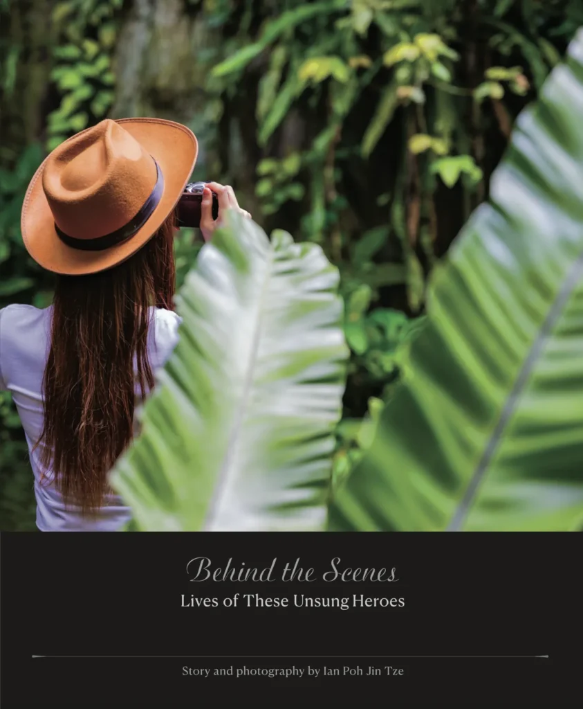 An image of Ian Poh Jin Tze's book cover "Behind the Scenes: Lives of These Unsung Heroes.