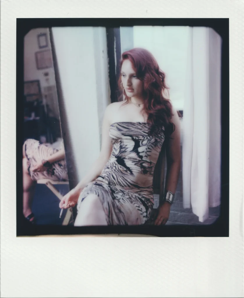 A polaroid of a model photographed by Alin Tolea.
