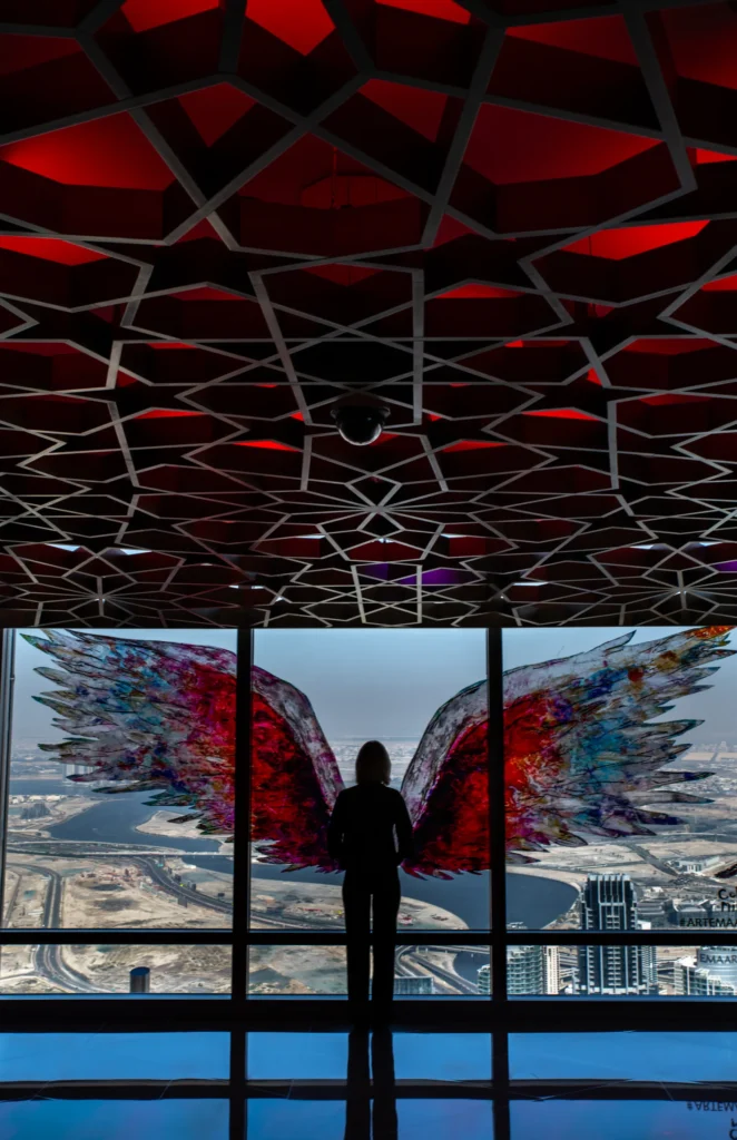 An image in the Burj Khalifa by Ronan O'Connell.