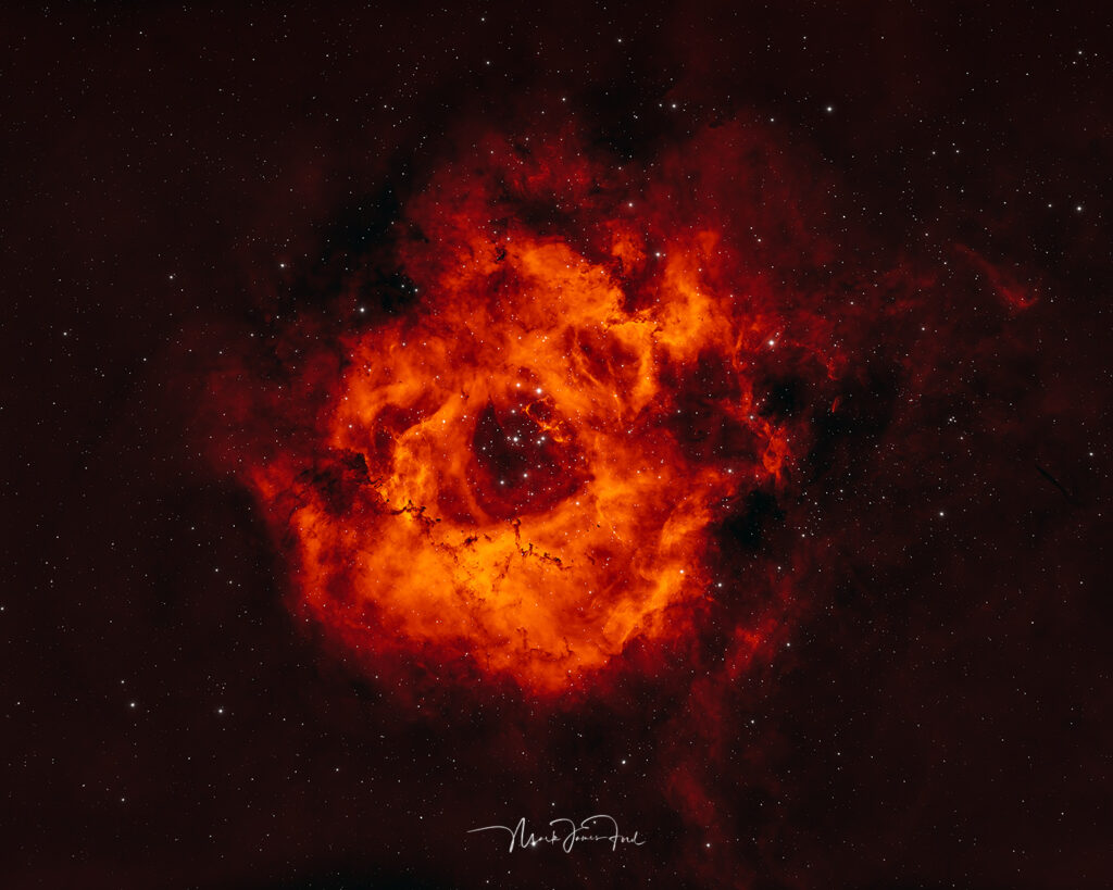 A photography of the Rosetta Nebula by Mark James Ford.